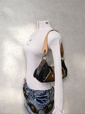 VINTAGE Polo Jeans Co Ralph Lauren Ribbed Quarter Zip | Y2K Preppy Core Top